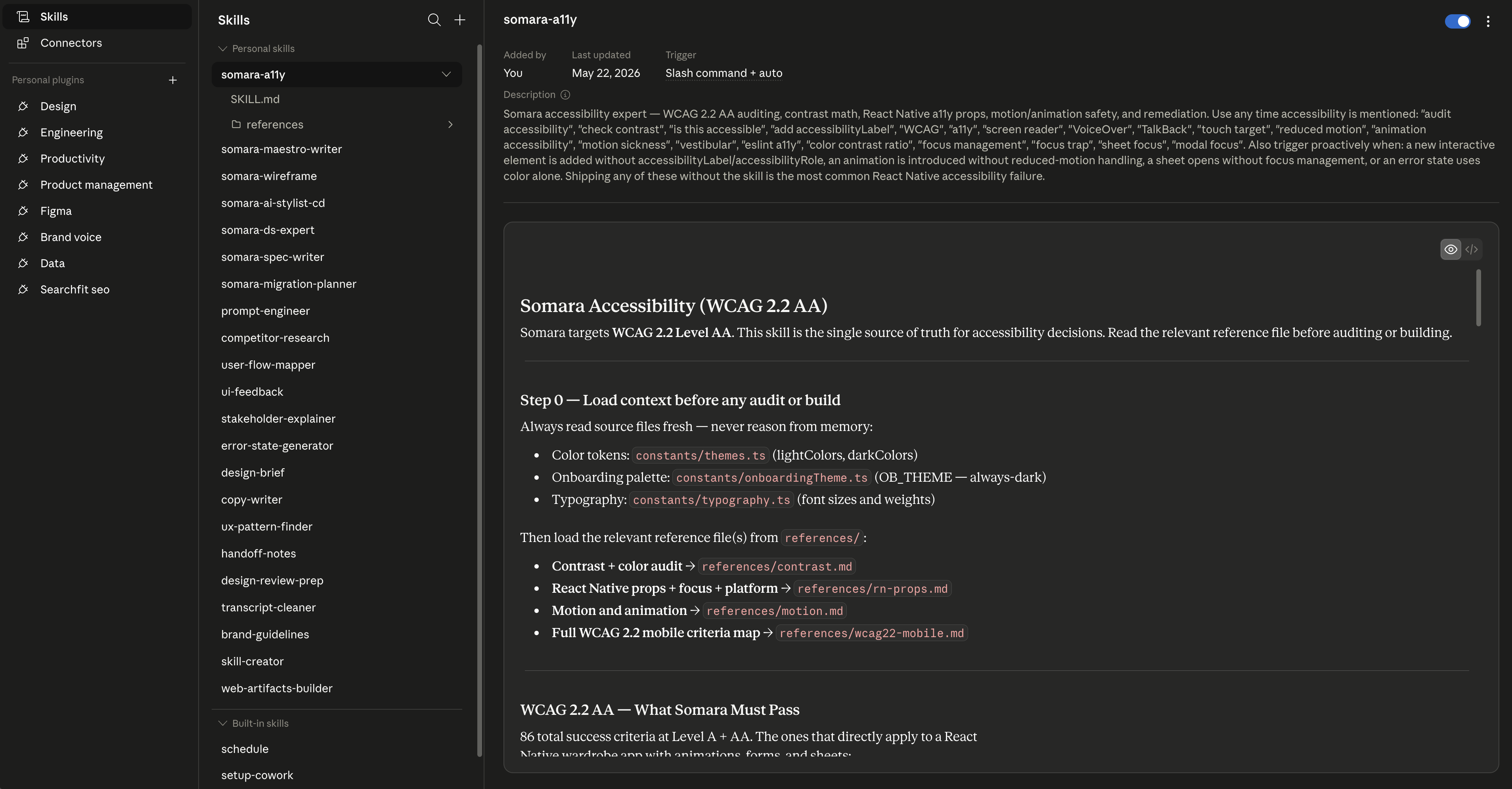 A prompt structured like a spec, and the reusable skills built from the ones I kept rewriting.