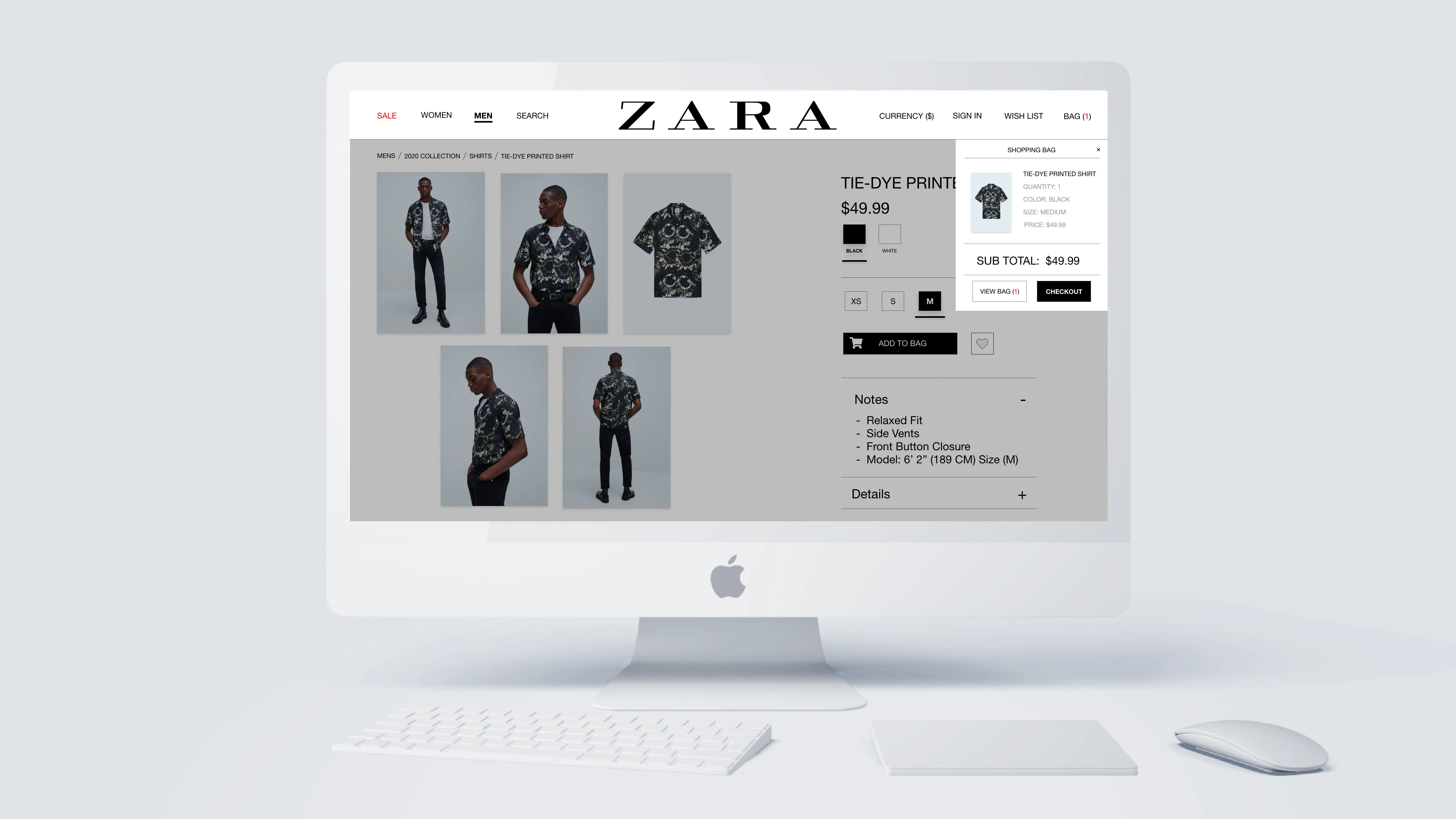 User account dashboard